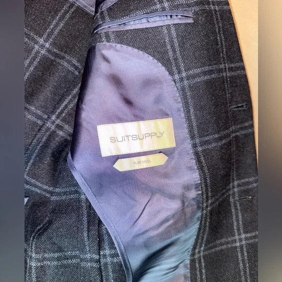 Suitsupply Navy Checkered Men's Sport Coat